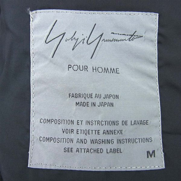 Yohji Yamamoto POUR HOMME ヨウジヤマモトプールオム 93SS JEPANG 刺繍 蓮 シルク ブルゾン ブラック系 M【中古】
