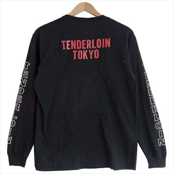 TENDERLOIN テンダーロイン T-TEE L/S N01 メンズ プリント 長袖 Tシャツ ブラック系 M【中古】