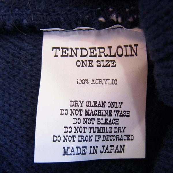 TENDERLOIN テンダーロイン T-TDL HAT ツバ付き ニット キャップ 帽子 ネイビー系 ONE SIZE【中古】