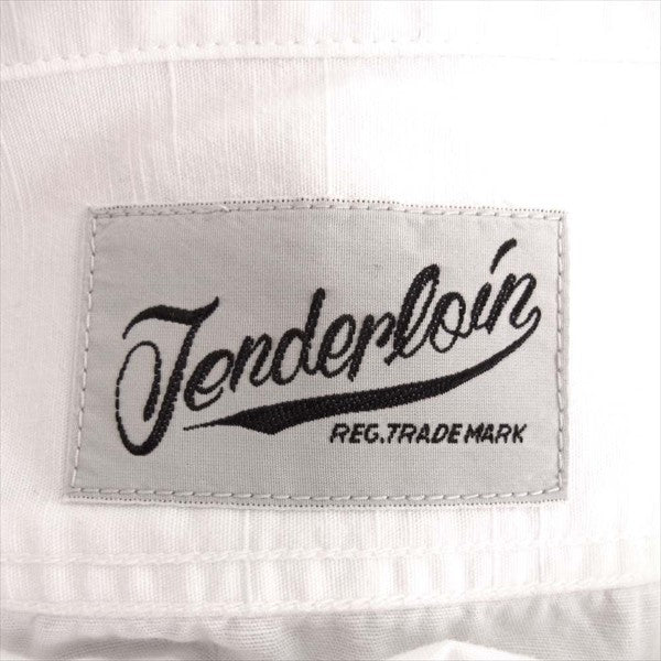 TENDERLOIN テンダーロイン T-WORK SHT SLUB チェーンステッチ 刺繍 スラブ ワーク シャツ 長袖シャツ 白系 S【中古】