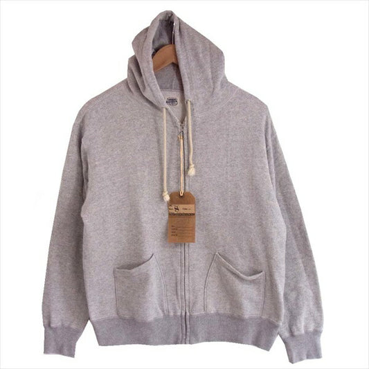 TENDERLOIN テンダーロイン T-PARKA ZIP バックプリント ジップアップ パーカー グレー系 S【中古】