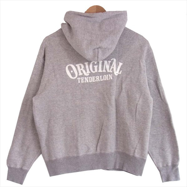 TENDERLOIN テンダーロイン T-PARKA ZIP バックプリント ジップアップ パーカー グレー系 S【中古】