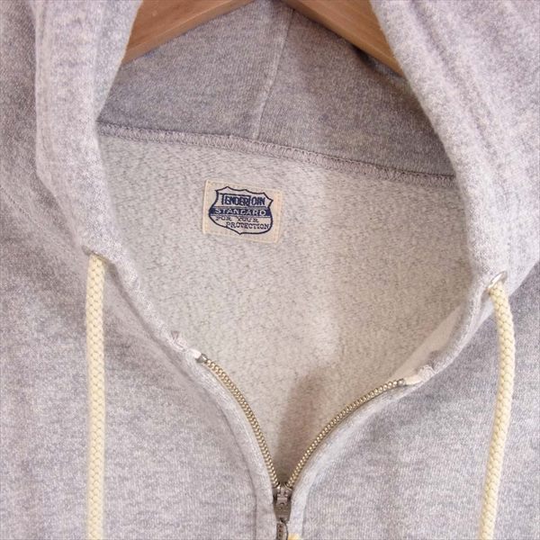 TENDERLOIN テンダーロイン T-PARKA ZIP バックプリント ジップアップ パーカー グレー系 S【中古】