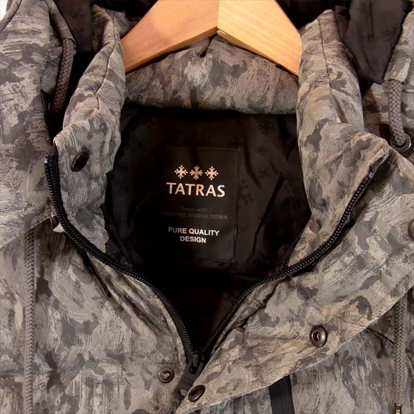 TATRAS タトラス MTA16A4387 METAURO メタウロ カモフラ ナイロン ダウン ジャケット グレー系 2【中古】