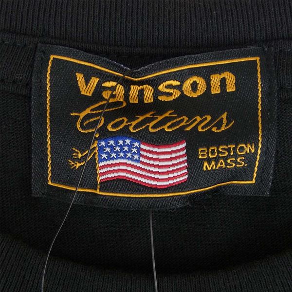 VANSON バンソン TJV-2012 TOM&JERRY トムとジェリー カナダ製 半袖 Tシャツ ブラック系 L【極上美品】【中古】