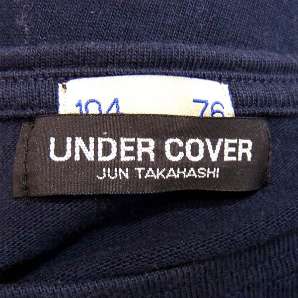 UNDERCOVER アンダーカバー 14AW NEW YORK CITY プリント クルーネック ボーダー アーカイブ 長袖 Tシャツ 紺×白 L【中古】