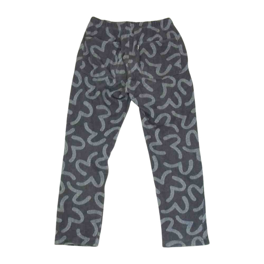 EVISU エヴィス カモメ 総柄 スウェット パンツ ネイビー系 2【中古】