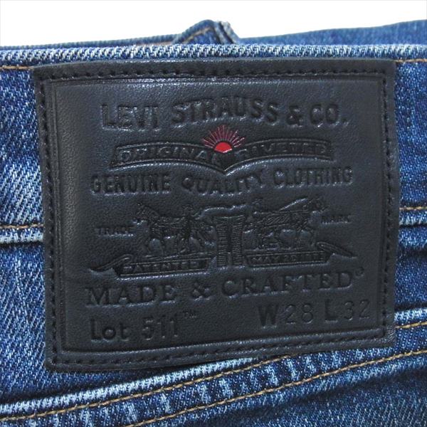 Levi's リーバイス MADE & CRAFTED 511 スリム デニムパンツ インディゴブルー系 W28【美品】【中古】