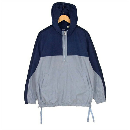 Levi's リーバイス MADE & CRAFTED 84570-0000 フーデットポップオーバー パーカー ネイビー系 M【美品】【中古】