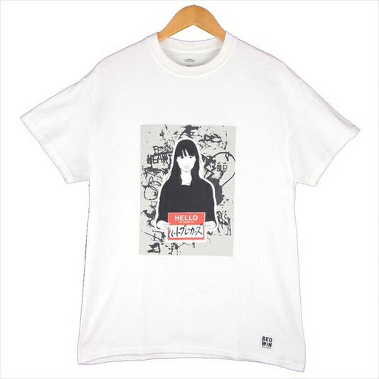 BEDWIN & THE HEARTBREAKERS ベドウィンアンドザハートブレイカーズ グラフィック プリント Tシャツ 半袖シャツ 白系 no.3【中古】