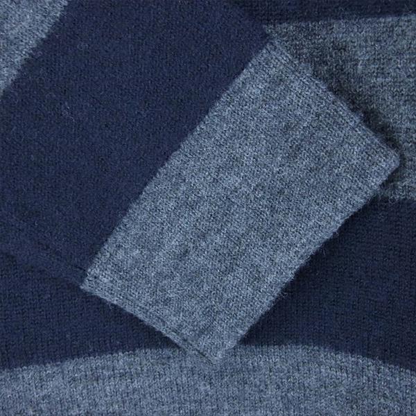 heliopole エリオポール 4108-9902 ボーダー ニットワンピース グレー系 36【美品】【中古】