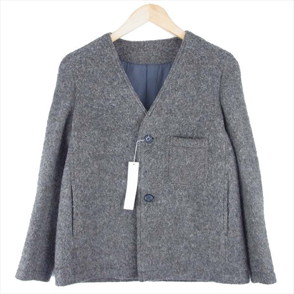 ゴーシュ G194-J013 ウール ノーカラー ジャケット コート ウールジャケット ブラウン系 2【新古品】【未使用】【中古】