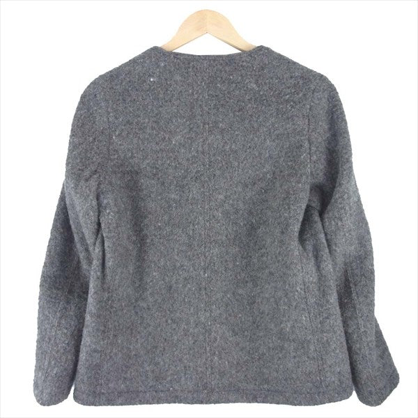 ゴーシュ G194-J013 ウール ノーカラー ジャケット コート ウールジャケット ブラウン系 2【新古品】【未使用】【中古】