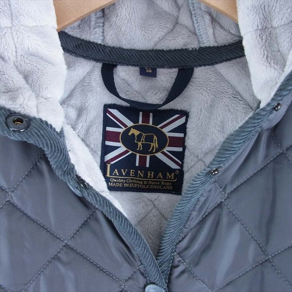 LAVENHAM ラベンハム 未使用 LVH-18-BP LAMSEY FUR ラムジーファー キルティング ジャケット チャコール系 38【極上美品】【中古】