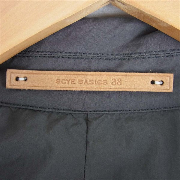 SCYE BASICS サイベーシックス 5217-73550 高密度 タフタバルマカーン コート ステンカラーコート カーキ(オリーブグリーン)系 38【新古品】【未使用】【中古】