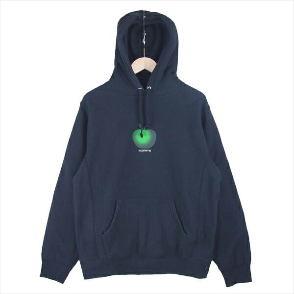 Supreme シュプリーム 19SS Apple Hooded Sweatshirt アップル フーディ スウェット パーカー ブラック系 M【中古】