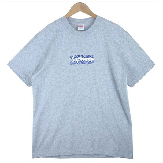 Supreme シュプリーム 19AW Bandana Box Logo Tee バンダナ ボックス ロゴ 半袖 Tシャツ グレー系 M【中古】