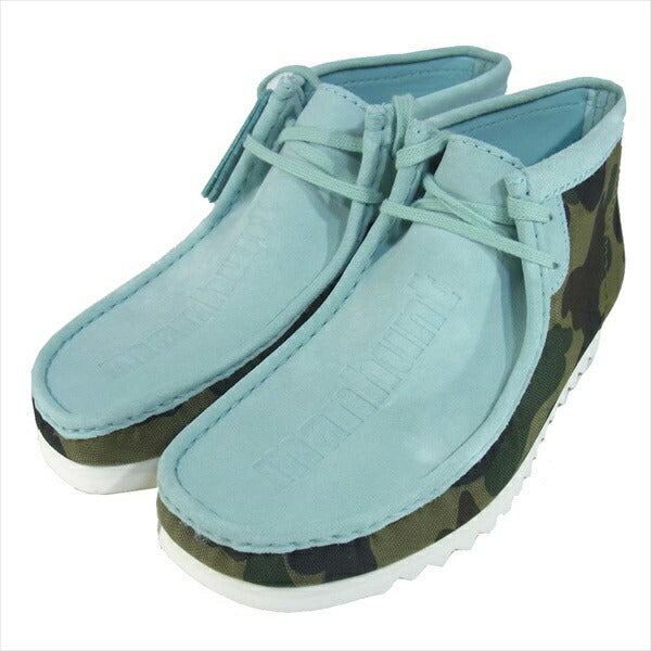 A BATHING APE アベイシングエイプ クラークス CLARKS 1G23191904 20SS Wallabee BAPE ワラビーベイプ スニーカー マルチカラー系 UK10【新古品】【未使用】【中古】