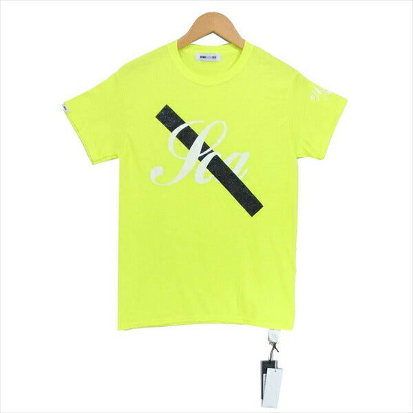 ウィンダンシー サタデーズ ニューヨークシティ SATURDAYS NYC SURF WDS-SAT-ME03 ラメ ロゴ クルーネック Tシャツ イエロー系 S【中古】