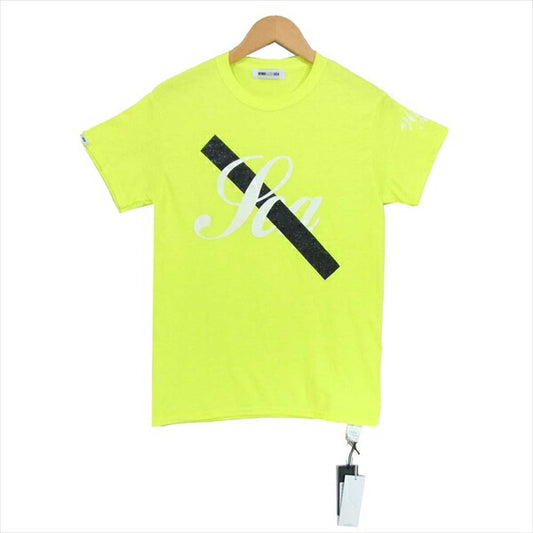 ウィンダンシー サタデーズ ニューヨークシティ SATURDAYS NYC SURF WDS-SAT-ME03 ラメ ロゴ クルーネック Tシャツ イエロー系 S【中古】