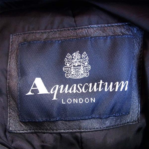 Aquascutum アクアスキュータム 国内正規品 2207451015-99 ナイロン コート ネイビー系 36【中古】