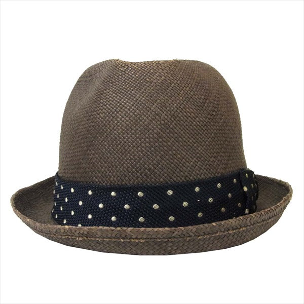 WACKO MARIA ワコマリア 東京 HAT ROCKERS ドット リボン ハット 日本製 帽子 ブラウン系【美品】【中古】