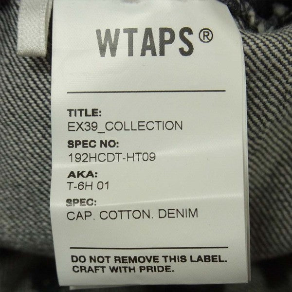 WTAPS ダブルタップス 19AW 192HCDT-HT09 CAP DENIM デニム キャップ グレー系 00【新古品】【未使用】【中古】