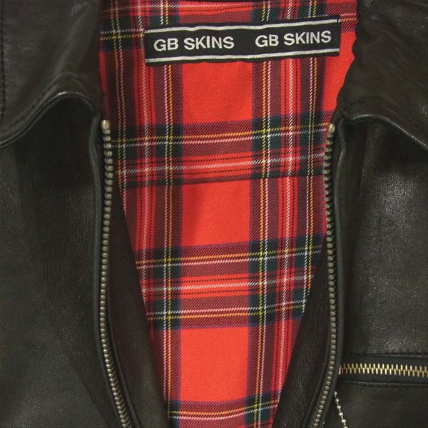 GB SKINS ジービースキンズ GB03BZ34RD 牛革 シングル レザー ジャケット ブラック系 40【美品】【中古】