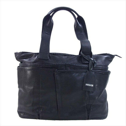 DECADE ディケイド レザー トート バッグ ブラック系【中古】