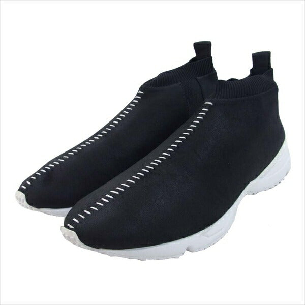 バックラッシュ 625-01 シープ ヌバック ストレッチ スニーカー ブラック系 M【美品】【中古】