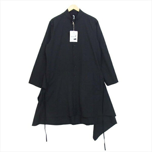 Yohji Yamamoto ヨウジヤマモト Ground Y グラウンドワイ Big Sack cloth GN-B05-100 サック クロス ギャバジン シャツ 黒系 3【新古品】【未使用】【中古】