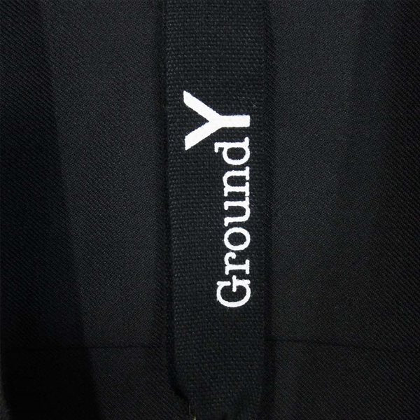 Yohji Yamamoto ヨウジヤマモト Ground Y グラウンドワイ Big Sack cloth GN-B05-100 サック クロス ギャバジン シャツ 黒系 3【新古品】【未使用】【中古】