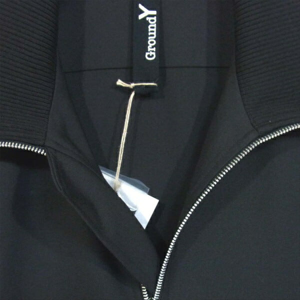 Yohji Yamamoto ヨウジヤマモト Ground Y グラウンドワイ Collar rib Long shirt GC-B06-100 襟 リブ ロング シャツ 黒系 3【新古品】【未使用】【中古】