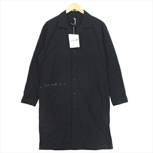 Yohji Yamamoto ヨウジヤマモト 20AW GR-B08-802 ノーフィキシンング ロング シャツ 黒系 3【新古品】【未使用】【中古】