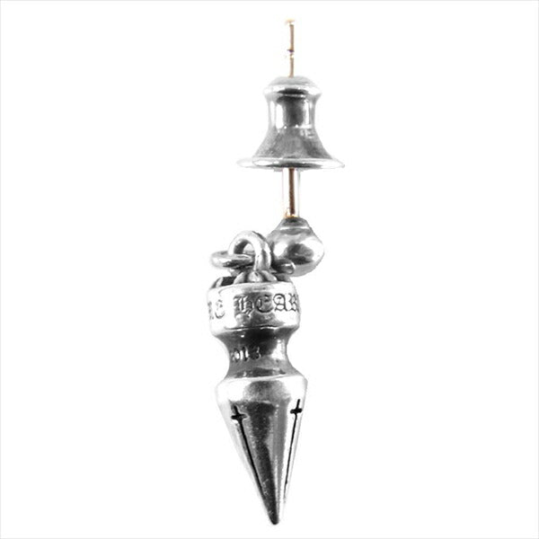 CHROME HEARTS クロムハーツ（原本無） SPIKE TNY DRP スパイク タイニー クロス ドロップ ピアス シルバー【中古】