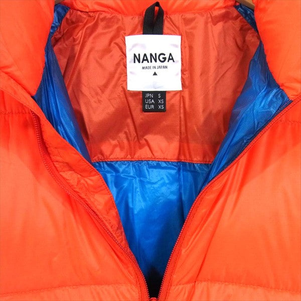 NANGA ナンガ N125BBEF1 25TH ANNIVERSARY MODEL DOWN JACKET 周年 アニバーサリーモデル ダウンジャケット オレンジ系 S【新古品】【未使用】【中古】