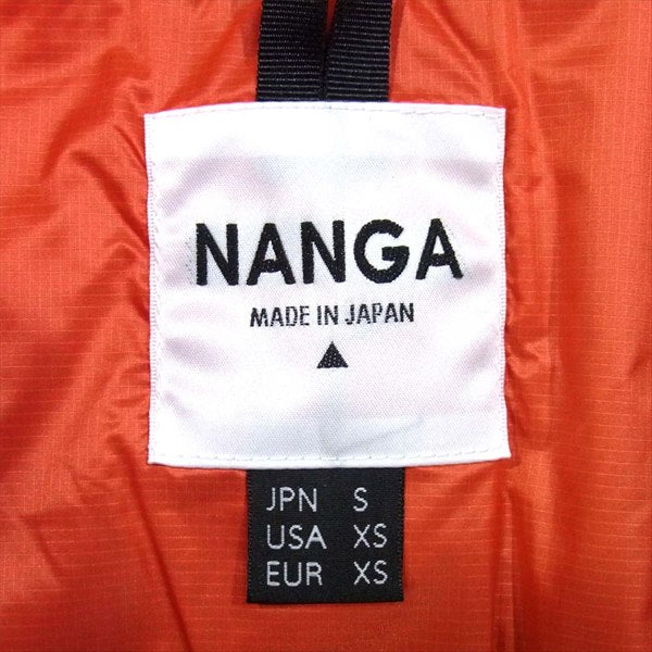 NANGA ナンガ N125BBEF1 25TH ANNIVERSARY MODEL DOWN JACKET 周年 アニバーサリーモデル ダウンジャケット オレンジ系 S【新古品】【未使用】【中古】