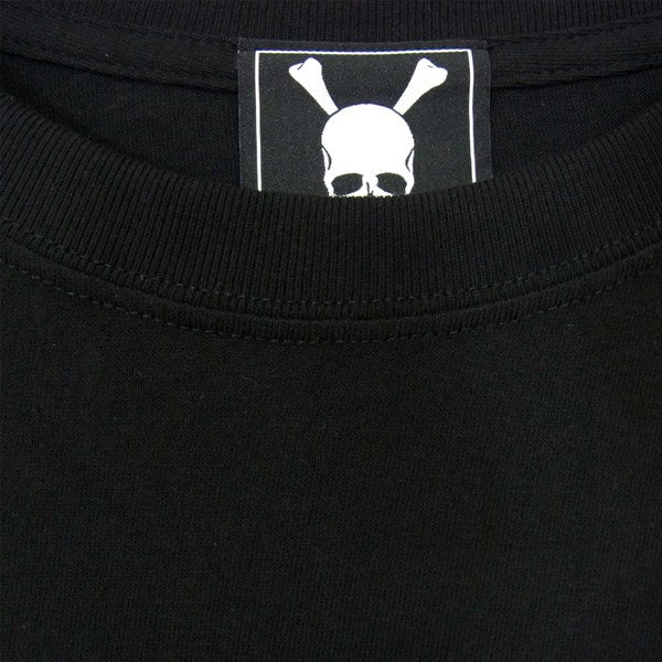 ROEN ロエン 52047014 FLOWER SKULL SS Tee フラワースカル プリント クルーネック 半袖 Tシャツ 黒系 M【中古】