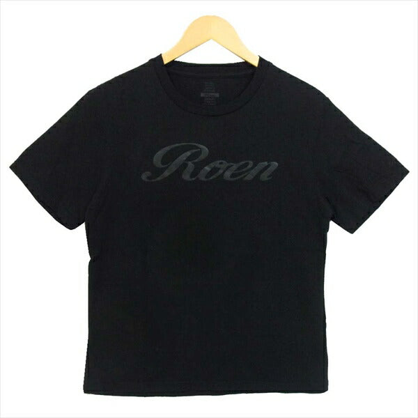 ROEN ロエン ROEN-HST01 ロゴプリント クルーネック 半袖Tシャツ 日本製 ブラック系 M【美品】【中古】