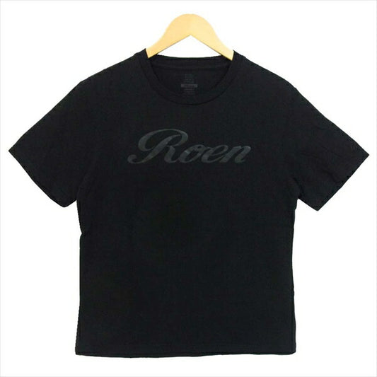 ROEN ロエン ROEN-HST01 ロゴプリント クルーネック 半袖Tシャツ 日本製 ブラック系 M【美品】【中古】