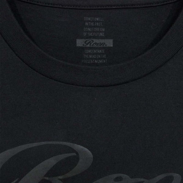 ROEN ロエン ROEN-HST01 ロゴプリント クルーネック 半袖Tシャツ 日本製 ブラック系 M【美品】【中古】