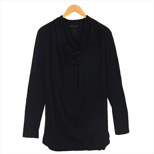 ROEN ロエン 77147008 DRAPE NECK LS スカルラインストーン ドレープネック ロングスリーブ 長袖 カットソー 黒系 SM【中古】