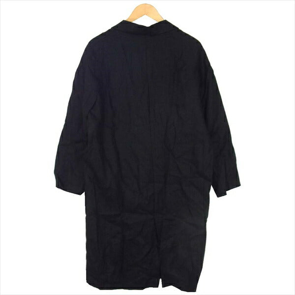 アッパーハイツ 172C501 リネン チェスター 無地 レディース コート ブラック系 38【中古】