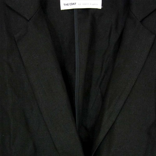 アッパーハイツ 172C501 リネン チェスター 無地 レディース コート ブラック系 38【中古】