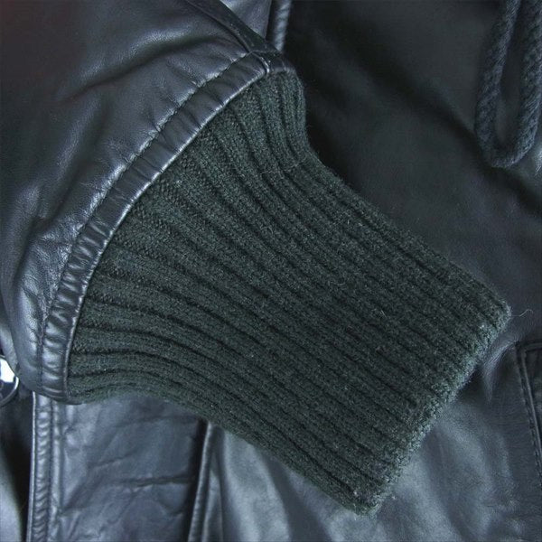 リューグーレザーズ N-2B 馬革 ホースハイド  レザー ジャケット 黒系 L【中古】