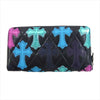 CHROME HEARTS クロムハーツ（原本無） REC F ZIP WALLET スペシャルオーダー レザー ウォレット 長 財布  ブラック系【極上美品】【中古】