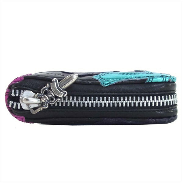 CHROME HEARTS クロムハーツ（原本無） REC F ZIP WALLET スペシャルオーダー レザー ウォレット 長 財布  ブラック系【極上美品】【中古】