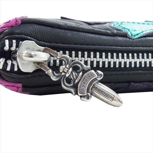 CHROME HEARTS クロムハーツ（原本無） REC F ZIP WALLET スペシャルオーダー レザー ウォレット 長 財布  ブラック系【極上美品】【中古】