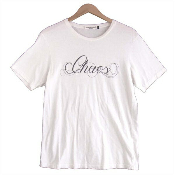 UNDERCOVER アンダーカバー Chaos プリント 半袖 メンズ コットン 日本製 Tシャツ 白系 2【中古】