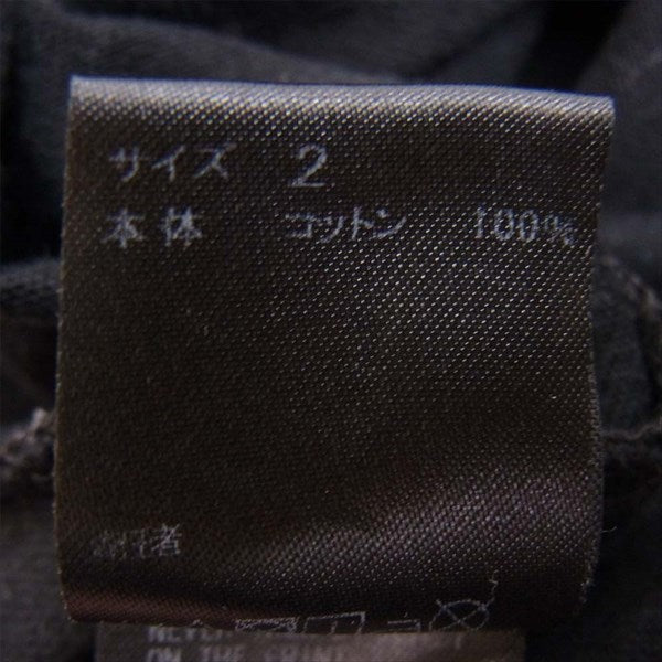 UNDERCOVER アンダーカバー 胸ロゴ バックプリント 半袖 メンズ コットン 日本製 Tシャツ 黒系 2【中古】